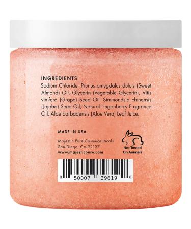 Exfoliating Himalayan Salt Body Scrub with Lingonberry | 10 oz Deep Cleansing Moisturizer for Women & Men - Buy Online on GoSupps.com