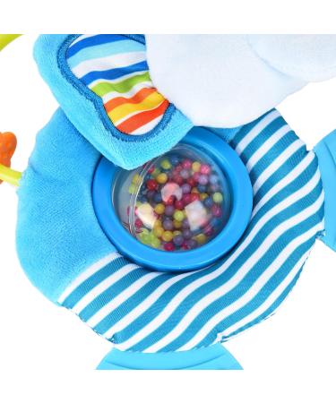 Blue Elephant Baby Rattle Toy & Teether - Portable Chewable Gift for Baby Showers | International Shipping - Buy Online on GoSupps.com