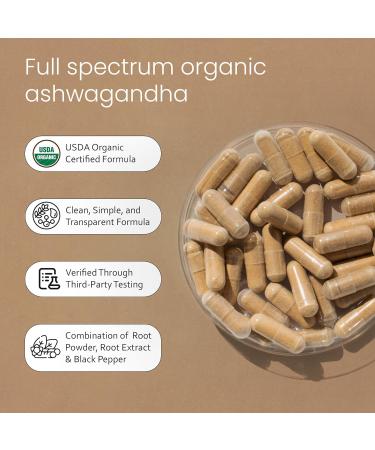 NaturaLife Labs Organic Ashwagandha 2100 mg - 100 Capsules | Natural Stress Relief & Wellness Support - Buy Online on GoSupps.com