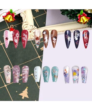 Christmas Nail Stickers Nail Decals 9 Sheet Nails Art Stickers Self Adhesive 3D Snowflake Nail Stickers for Women Merry Christmas Nail Art Supplies - Buy Online on GoSupps.com