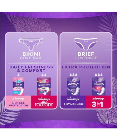 Always Anti-Bunch Xtra Protection Daily Liners Long Unscented - 240 Count Total - Buy Online on GoSupps.com