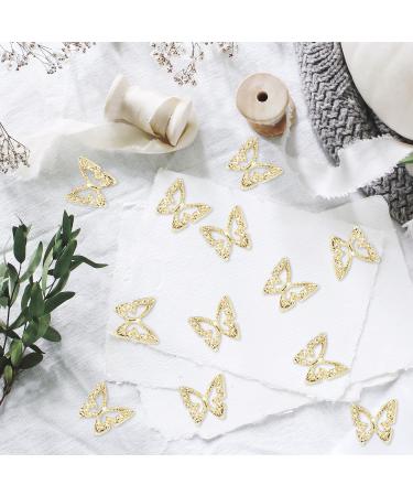 20 Butterfly Nail Charms - 3D Metal Edelstones for DIY Nail Art & Jewelry Decoration - Perfect for Women & Girls - Buy Online on GoSupps.com