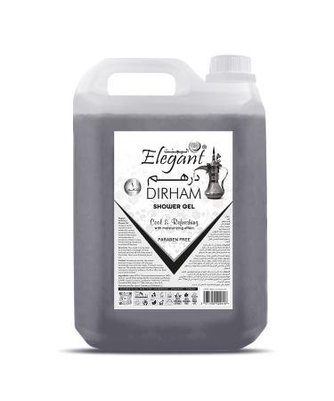 Elegant Body Wash REFILL | Dirham | 5 Liter | Original Body Wash by ELEGANT Paraben Free | Cool And Refreshing With Moisturizing Effect PERFUMED Body Wash Contains Natural Ingredients