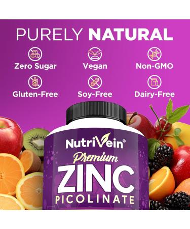 Nutrivein Premium Zinc Picolinate & Liposomal Vitamin C Supplement Bundle: High-Absorption Vitamin C Capsules & Zinc Supplements Defense and Vitality Bundle - Buy Online on GoSupps.com