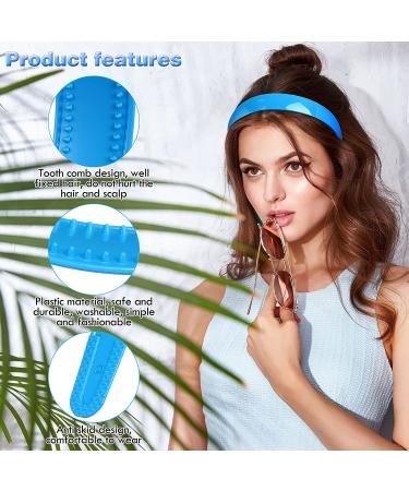 16 Pack 1 Inch Plastic Headbands with Teeth - Wide Anti-slip Hair Bands for Women and Girls - DIY Hair Accessories - Classic Color - Buy Online on GoSupps.com