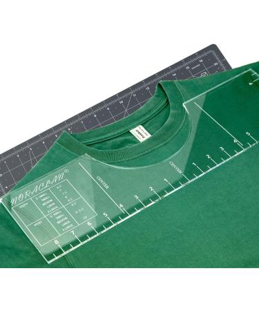 T-Shirt Rulers Guide - Shirt Alignment Tool for Vinyl & Sublimation Designs with Built-in Size Chart - HTV Alignment Tool, Transparent - Buy Online on GoSupps.com