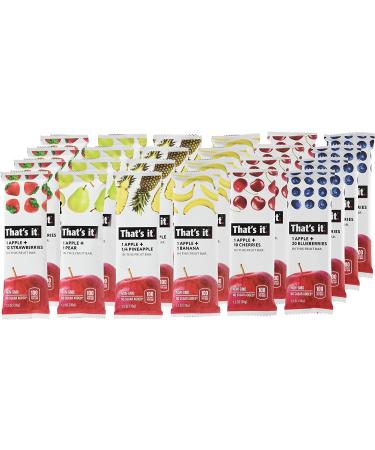 Thats it Super Sampler Pack - 24 Count Variety Pack with Apple Blueberry, Strawberry, Pineapple, Pear, Cherry, and Banana - Healthy Snack Bars - Buy Online on GoSupps.com