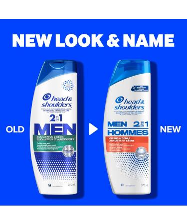Head and Shoulders Mens 2 in 1 Dandruff Shampoo and Conditioner Anti-Dandruff Treatment Citrus & Cedar for Daily Use Paraben Free 370 mL (Packaging May Vary) Citrus + Cedar - Buy Online on GoSupps.com