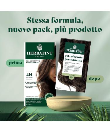  Herbatint Herbatint Permanent Hair Color Gel 4N Brown - 170 ml | Ammonia-Free 100% Gray Coverage | For Sensitive Skin with 8 Natural Organic Extracts - Buy Online on GoSupps.com