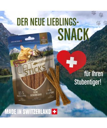Delibest Cat Sticks 100% Weld River Irish - Natural Cat Treats for Allergies 50g | No Artificial Additives - Buy Online on GoSupps.com