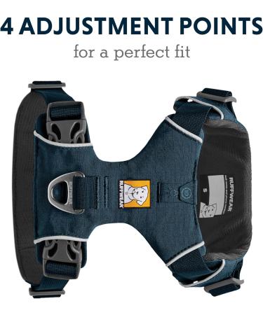 Ruffwear Front Range Dog Harness - Reflective Padded Anti-Pull Blue Moon - L/XL Size - International Shipping Available - Buy Online on GoSupps.com