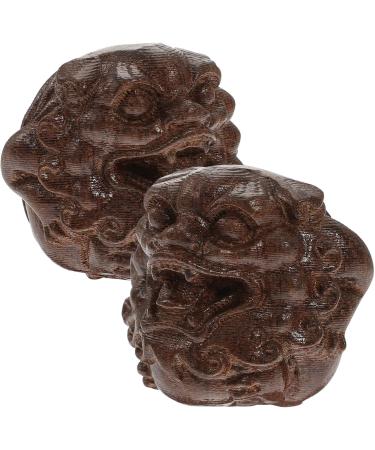 Gleavi 10pc Wenwan Handle Tier Ornament - Vintage Wood Animal Figures & Carvings for Home Decor - Buy Online on GoSupps.com