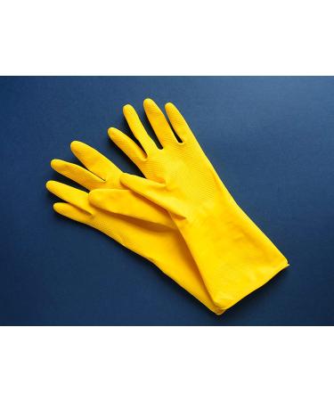 SteadMax Yellow Cleaning Dish Gloves Set - 3 Pairs Large Kitchen Latex Gloves - Buy Online on GoSupps.com