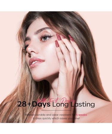 Modelones 24 Pcs Gel Nail Polish Set Pink Gel Polish Set Nude Glitter Gel Nail Polish Set with Bond Primer Glossy & Matte Top Base Coat Nail Art Manicure DIY Saon Home Gifts Brown Pink White - Buy Online on GoSupps.com