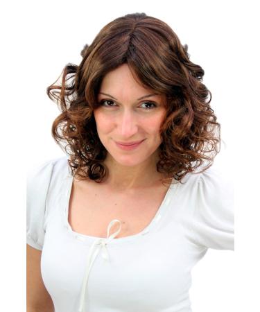 WIG ME UP - 4019-2T30 Wig brunette in curly tips tapered shoulder length