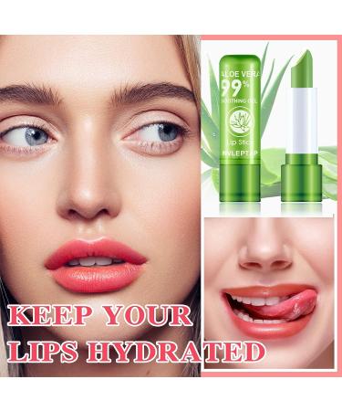 3PCS Aloe Vera Lipstick Set | Long-Lasting Nutritious Lip Balm | Moisturizing Lip Gloss | Color Changing & Waterproof Lip Makeup - Buy Online on GoSupps.com