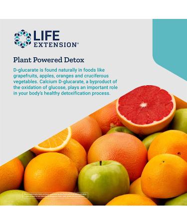 Life Extension Calcium D-Glucarate 200mg - 60 Vegetable Capsules | Support Detox & Hormone Balance - Buy Online on GoSupps.com
