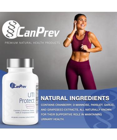 CanPrev UTI Protect 60 Capsules - D-Mannose for Bladder Support with Cranberry Parsley Garlic & Grapeseed Extracts Promotes Bladder Comfort & Urinary Tract Wellness Gentle Daily Support for Women - Buy Online on GoSupps.com