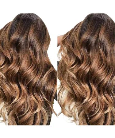 Hair Extensions Chocolate Brown and Caramel Blonde with Brown Roots 16"-24" Clip in Hair Extensions Human Hair Silky Straight Double Weft Lace Clip in Hair Natural Human Hair(18inches) 18inches 120g/Set - Buy Online on GoSupps.com