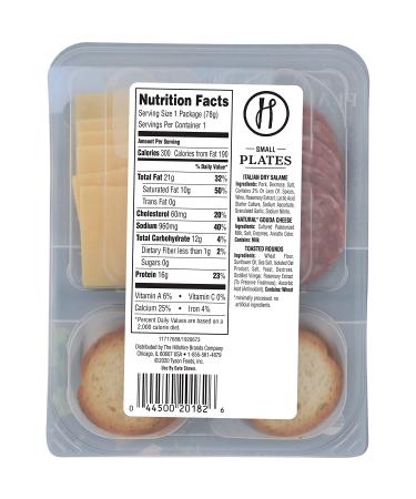 Hillshire Snacking Small Plates - Italian Dry Salami and Gouda Cheese (Single Serve) - Buy Online on GoSupps.com