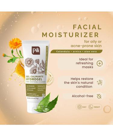 Pili Natural Hydrogel | Face and body Skin Soothing Gel with Arnica Calendula Centella Asiatica and Aloe Vera extracts | Natural Moisturizer | Parabens and Alcohol Free | 2.5 oz - Buy Online on GoSupps.com