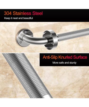 SUS304 Stainless Steel 16-inch Anti-Slip Shower Grab Bars - 2 Pack for Bathroom Safety - Buy Online on GoSupps.com