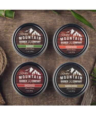 Beard Balm Variety Pack - 4 Natural Samples with Argan Shea Butter Coconut & Jojoba Oil - Vitamins & Minerals for Ultimate Beard Care - Buy Online on GoSupps.com
