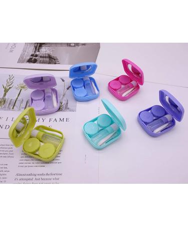 Kuanfine 6 Pack Contact Lens Case Kit - Cute Travel Soak Storage Container with Mirror, Bottle, Tweezers & Applicator - Buy Online on GoSupps.com
