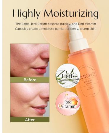 CHICHO Boosting Serum - Korean Face Spray Essnece with 88% Sage Leaf Water Vitamin B12 Niacinamide - Glow Skin Hydrating Sensitive Skin Vegan Clean Formula 3.38 fl.oz. - Buy Online on GoSupps.com