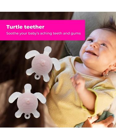 Green Silicone Turtle Teether Toy for Babies - BPA Free Teething Relief for Boys & Girls - Buy Online on GoSupps.com