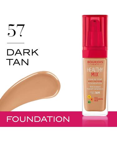 Bourjois Healthy Mix Anti-Fatigue Foundation 57 Dark Tan 125 g 57 DUNKLE TAN - Buy Online on GoSupps.com