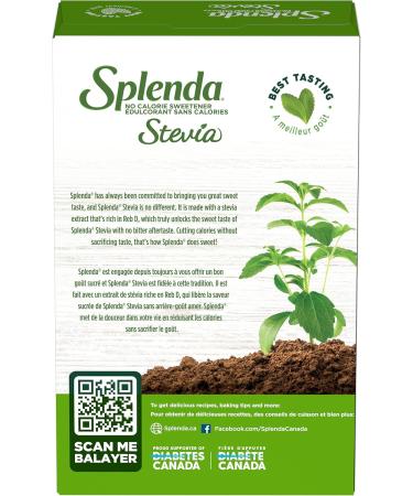 SPLENDA Stevia No Calorie Sweetener Plant Based Sugar Substitute Granulated Powder Single Serve Packets 140 Count (Pack of 1) - Buy Online on GoSupps.com