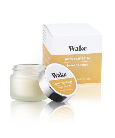 Wake Skincare Honey Lip Balm - Natural Beeswax Lip Balm - Coconut Lip Balm - Natural Lip Balm with Avocado Oil and Vitamin E - Lip Care for Hydrated Lips