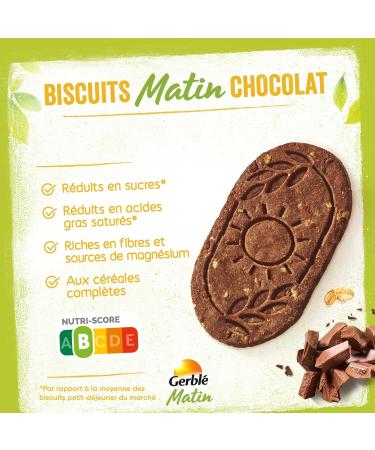 Gerbl Chocolate Morning Biscuits with Wholegrain Cereals Sugar-Reduced High Fiber Palm Oil Free 200 g 221590 - Buy Online on GoSupps.com