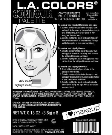 L.A. Colors I Heart Makeup Contour Palette Medium to Dark 1.04 oz - Pack of 1 - Buy Online on GoSupps.com