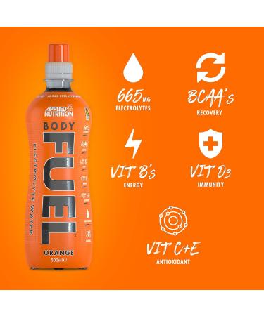 Applied Nutrition BodyFuel Electrolyte Water - Body Fuel Prime Drink with BCAAs and Vitamins Fast Hydration (12 x 500ml) (Drumstick) - Buy Online on GoSupps.com