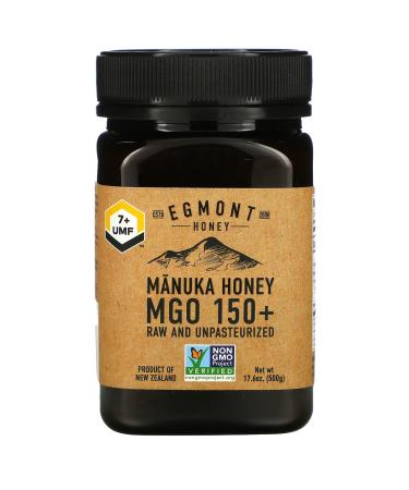 Egmont Honey Manuka Honey Raw And Unpasteurized 150+ MGO 17.6 oz (500 g)