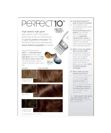 Clairol Nice'n Easy Perfect 10 6WN Light Chocolate Brown Permanent Hair Dye - Pack of 1 - Buy Online on GoSupps.com