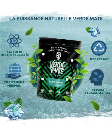 Verde Mate Green Mega Menta 0 5kg | Yerba Mate Menthe et Menthol | Stimulation Naturelle | Pouvoir de Rafra chissement | Br silien | 500g - Buy Online on GoSupps.com