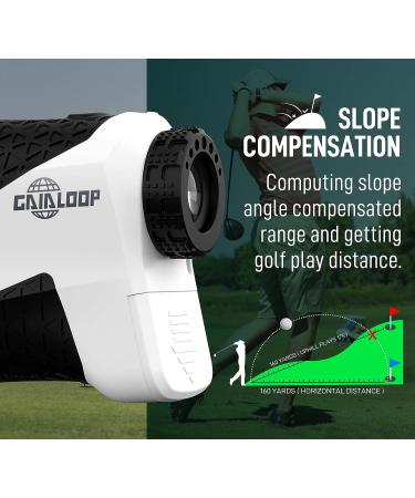 High-Precision Laser Golf Rangefinder with Slope, Flagpole Lock, and Vibration - 6X 650 Disc for Golfing, Hunting, and Target Shooting - White Focus - Buy Online on GoSupps.com