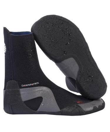 Rip Curl Dawn Patrol 5MM Round Toe Neoprene Wetsuit Boots Shoes - Black - Unisex - Easy Slide on System - SOS - Sensitive Sole 3