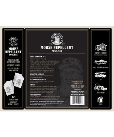 Grandpa Gus's Extra-Strength Mouse Repellent 1.75 Oz - Cinnamon/Peppermint Oils (10 Pouches) - Buy Online on GoSupps.com