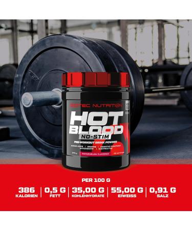 Scitec Nutrition Hot Blood No-Stim Pre-Workout | Stimulant-Free Creatine & Neurotropics | 375g Tropical Punch - International Shipping Available - Buy Online on GoSupps.com