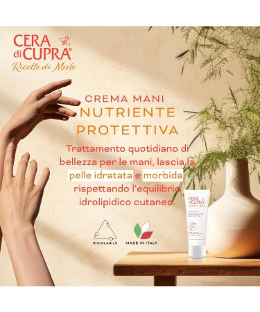Cera di Cupra Hand Cream 75ml - Nourishing & Hydrating Daily Care Made in Italy Dermatologically Tested - Buy Online on GoSupps.com