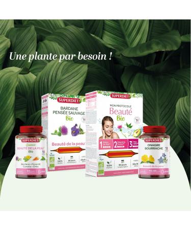 SUPERDIET Evening primrose oil Skin beauty Herbal medicine Packaged in France 200 capsules - Buy Online on GoSupps.com