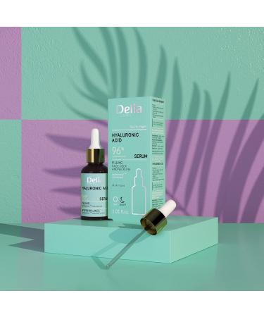  Delia Cosmetics Delia Cosmetics Hyaluronic Acid Serum - Anti-wrinkle treatment hydrating for all skin types - Vegan serum for face and d collet - 30 ml - Buy Online on GoSupps.com