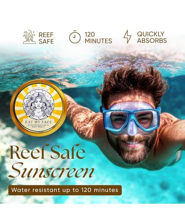 Eat My Face Sunscreen Bundle Tinted SPF 30 for Sensitive Skin + Organic Beef Tallow SPF 30 Non-Nano Zinc Reef Safe Water-Resistant Natural Sunblock for Face & Body Travel Size - Buy Online on GoSupps.com