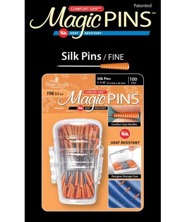 Taylor Seville Originals Comfort Grip Silk Fine Magic Pins-Sewing and Quilting Supplies and Notions-Sewing Notions-100 Count - Buy Online on GoSupps.com