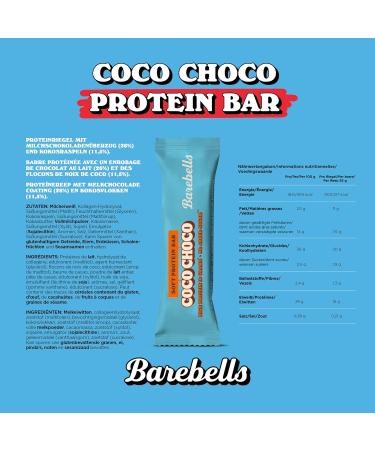 Buy Barebell's Coco Choco Protein Bar - 16g Protein Low Sugar Palm Oil-Free - 12 x 55g | International Shipping - Buy Online on GoSupps.com