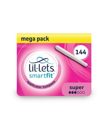 Lil-Lets Cardboard Applicator Super Tampons X 144 | 12 Packs of 12 Tampons | Medium to Heavy Flow